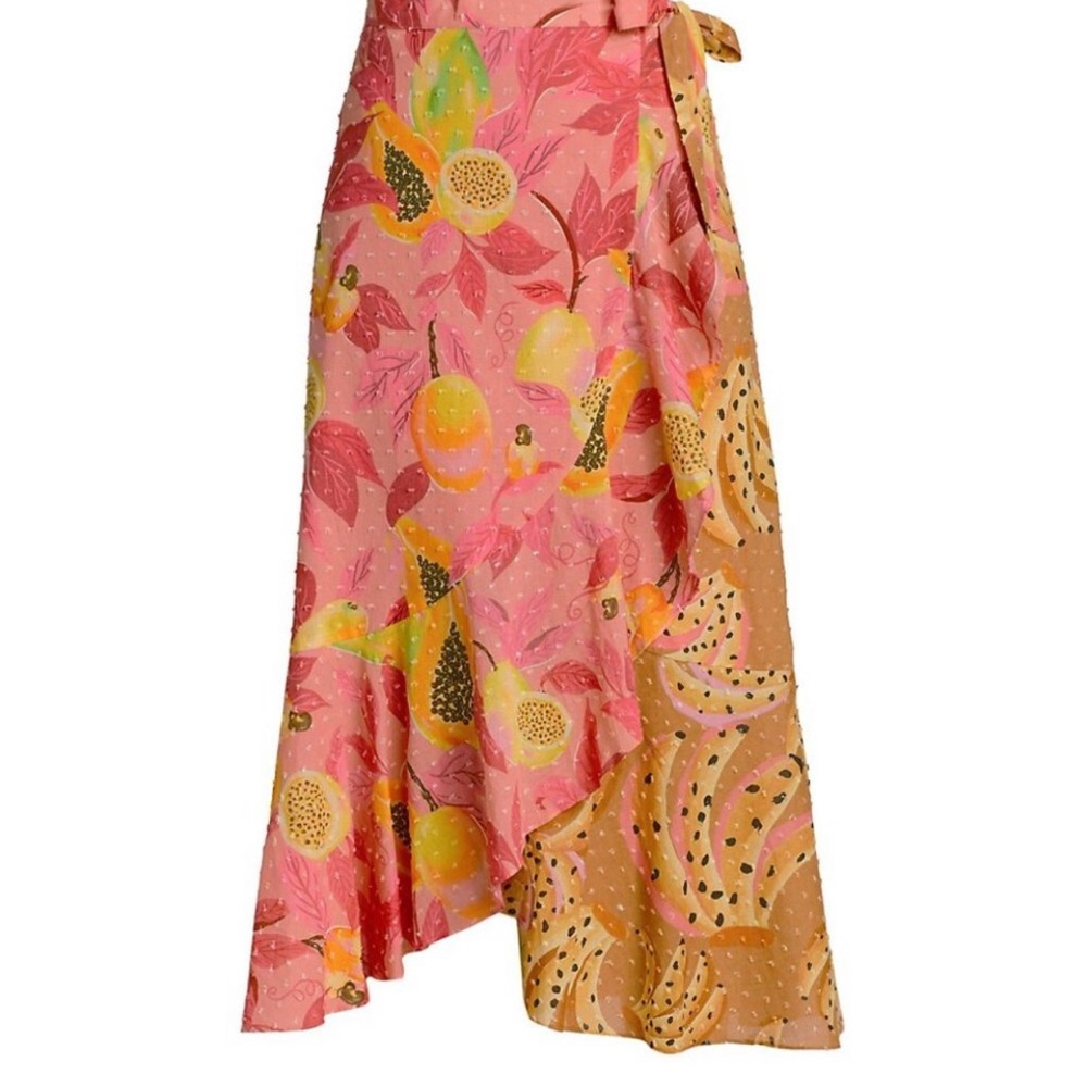 NWOT Farm Rio dual print wrap skirt size medium